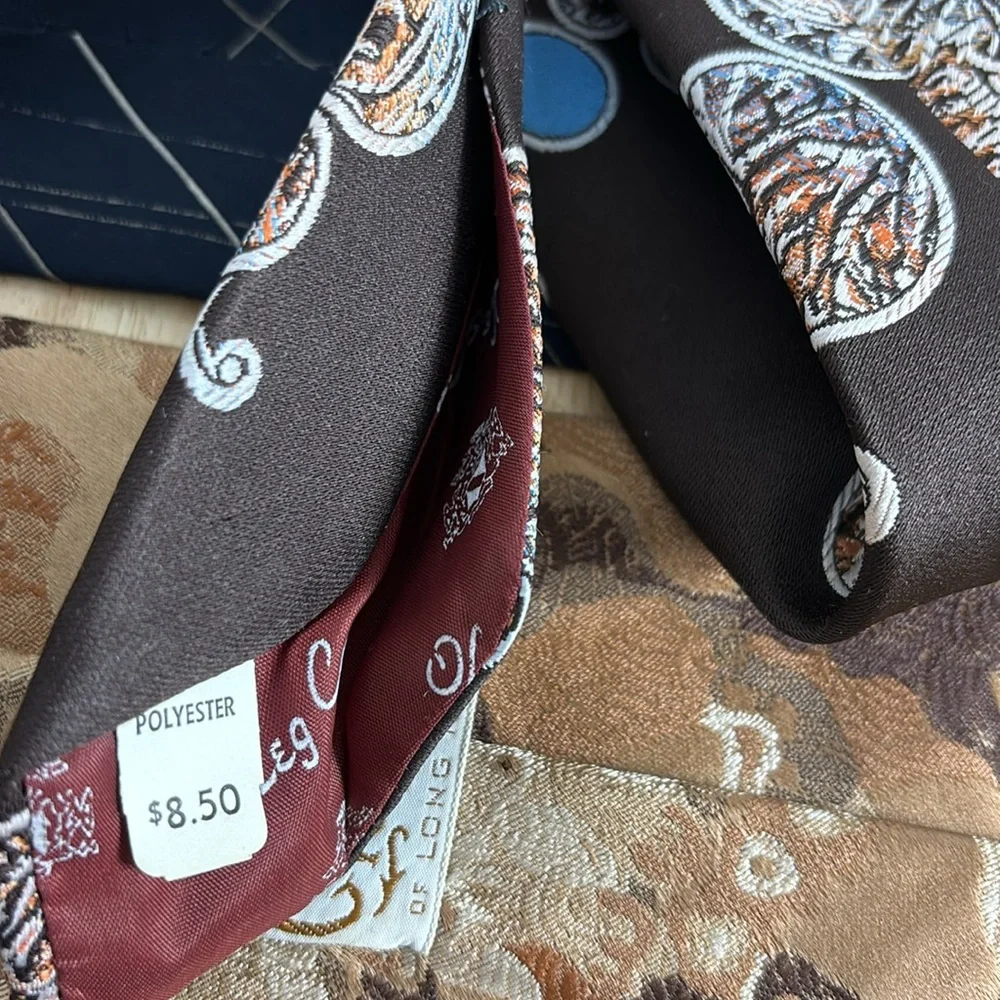 Bundle 4 VINTAGE ties from Clappers wide ties includes 2 Silk LIBERTY OF LONDON